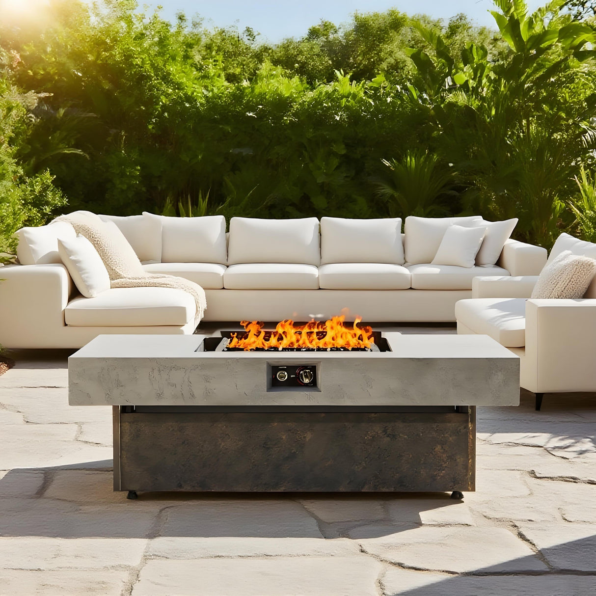 Tabletop Propane Fire Pits - 56 x 23 in