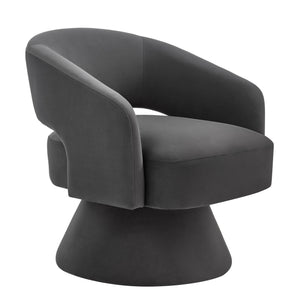Modern Swivel Barrel Chair Upholstered Velvet Accent Chair