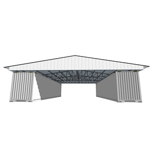 40FT x 36FT Container Roof Kit – Heavy-Duty Steel Shelter