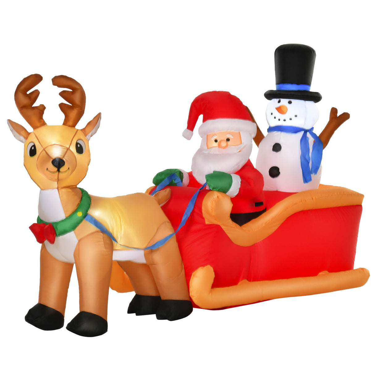 HOMCOM 6.5 ft Long Christmas Inflatables Outdoor Decorations