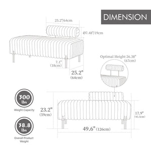 Mini Loveseat With Adjustable Backrest