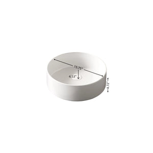 MUNIN 16'' Bathroom Sink, Round Vessel Ceramic Basin