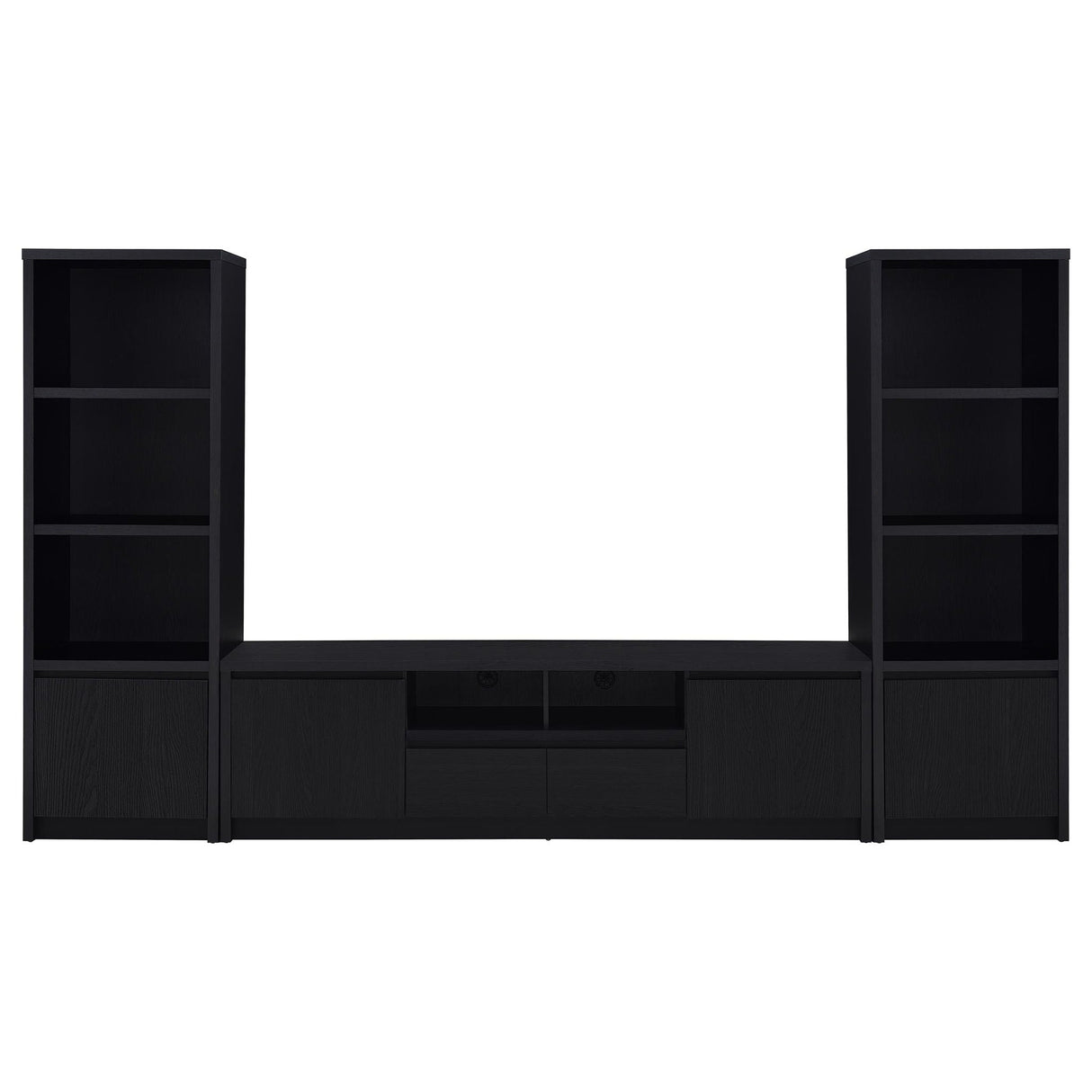 Winfield 3-piece Entertainment Center 78-inch TV Stand Black