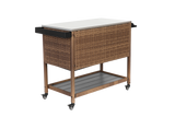 Outdoor Wicker Bar Cart