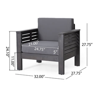 Slat Design Club Chairs With Cushions