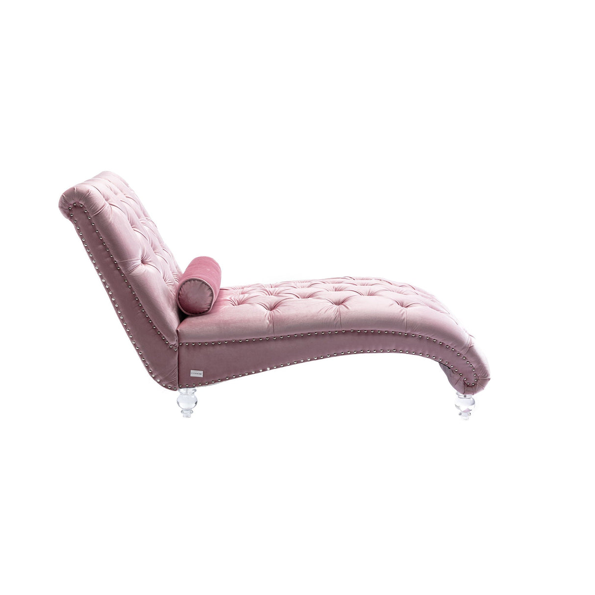 Chaise Lounge Indoor, Button Tufted Upholstered Chaise Lounge Chair With Pillow