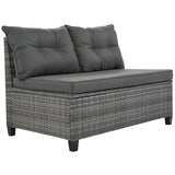 8-piece outdoor wicker round sofa set, half-moon sectional set all weather