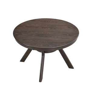 Modern Round Rubber Wood Dining Table for 4-6