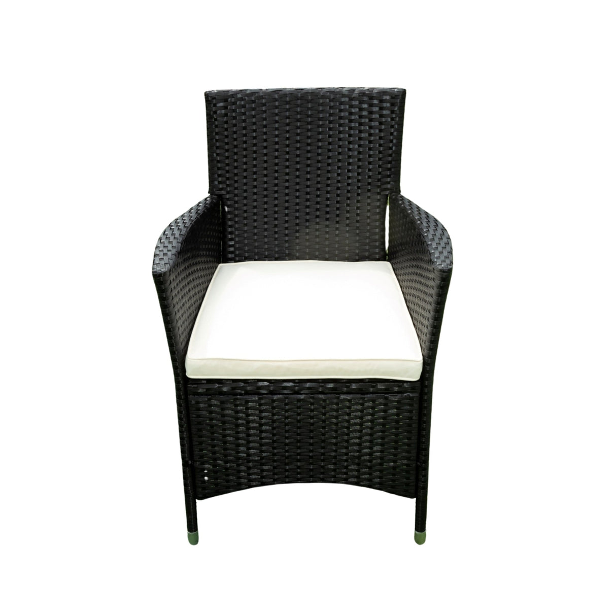 EELIFEE 5-Piece Outdoor Patio Wicker Dining Set with Acacia Wood Top