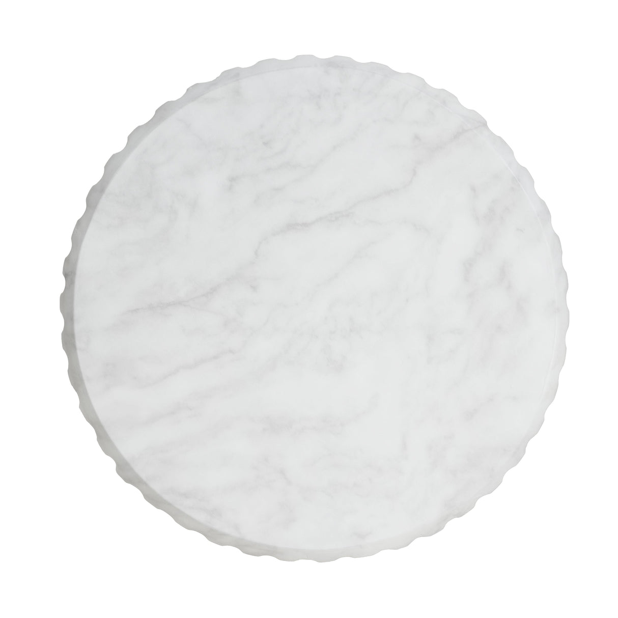 Outdoor Cicci Carved Side Table, White
