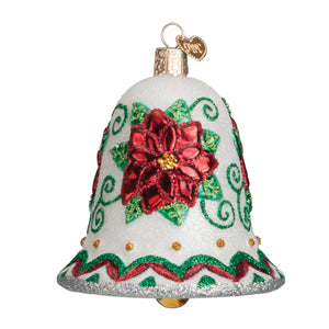 Poinsettia Bell Ornament 3.5 Inch by Old World Christmas
