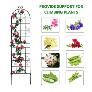 Metal Garden Trellis 4 Pack Rustproof Climbing Plant Supports