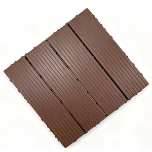 Plastic Interlocking Deck Tiles, 44 Pack 12"x12"