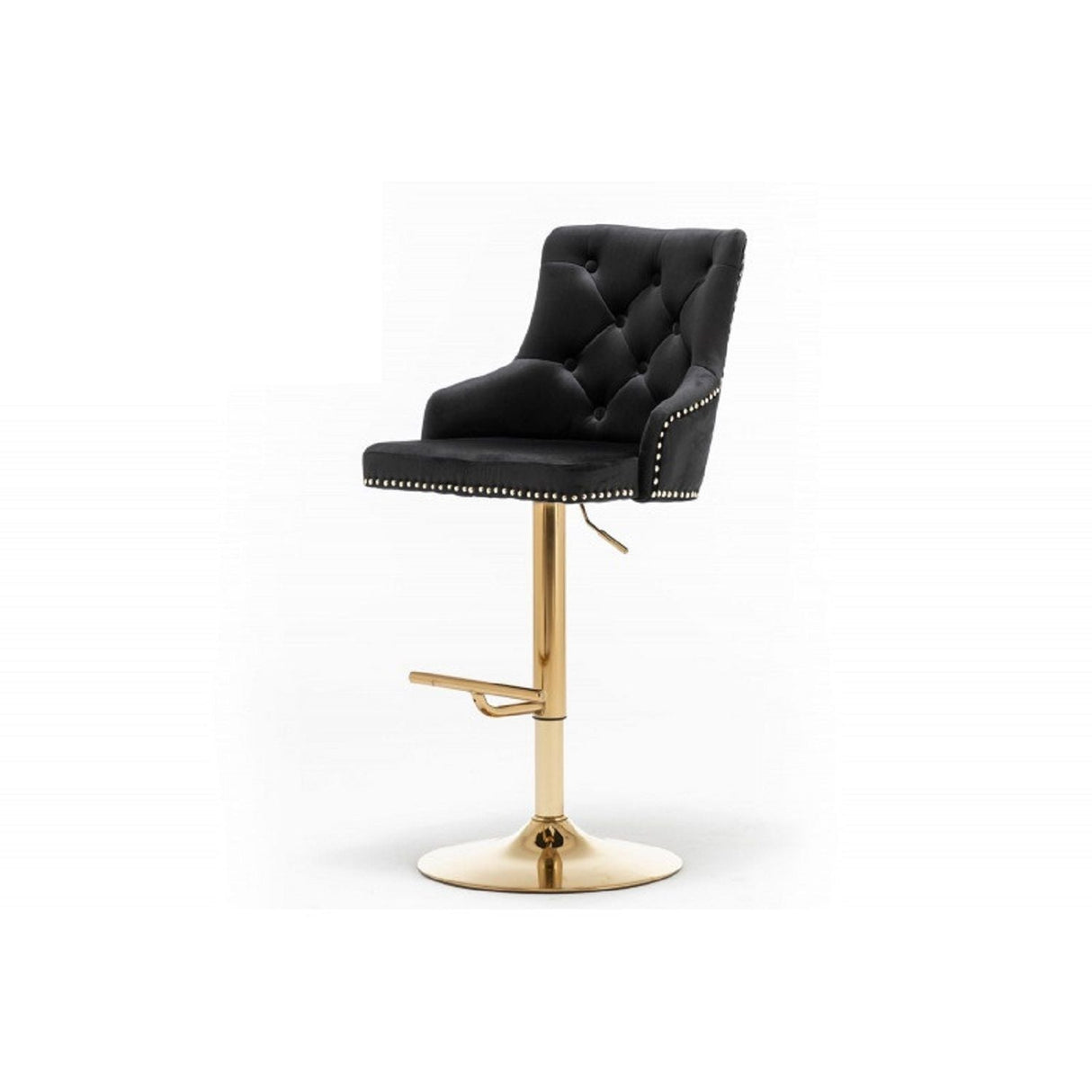 Adjustable Swivel Bar Stool With Nailhead Trim (Set of 2)