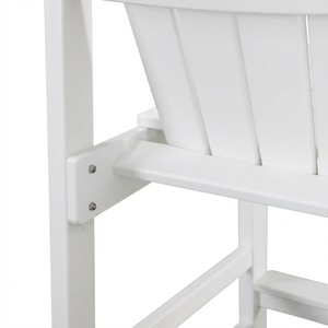 HDPE Bar Height Adirondack Patio Chair with Cup Holder and Armrests