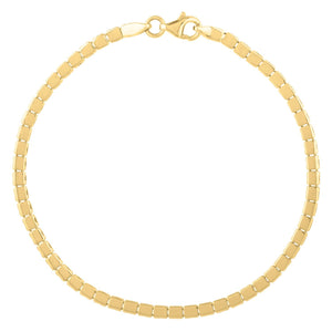 14k Yellow Gold 7 inch Mini Cube Bracelet (2.60 mm)