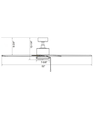 52" Aldea IV 4-Blade Ceiling Fan Oil Rubbed Bronze Motor Finish and Walnut Blade Finish