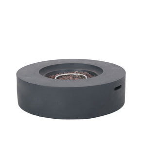 Modern Lightweight Concrete Outdoor Circular Fire Pit 50, 000 Btu