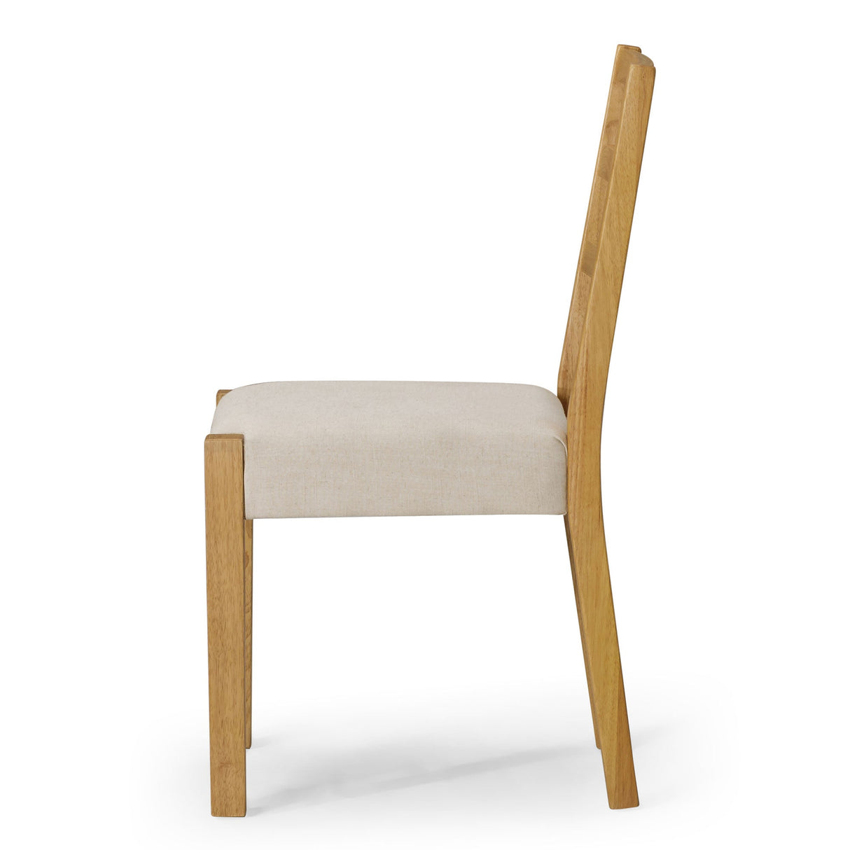 Maven Lane Willow Rustic Dining Chair, Natural With Taupe Linen Fabric, Set of 2