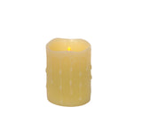 4" led dripping wax pillar candles (set of 4)