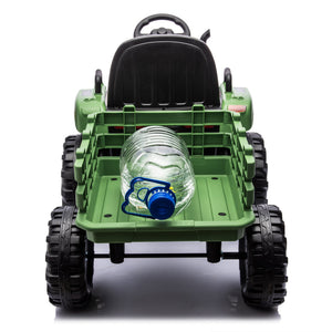 Ride On Tractor With Trailer - 24V Battery Powered Electric Tractor Toy
