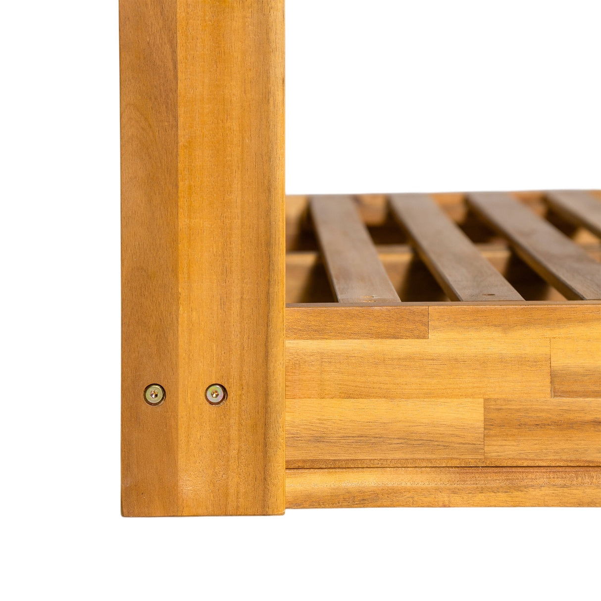 TOPMAX Patio Wooden Twin Size Porch Swing Daybed Frame