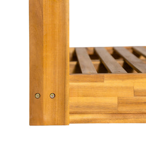 TOPMAX Patio Wooden Twin Size Porch Swing Daybed Frame