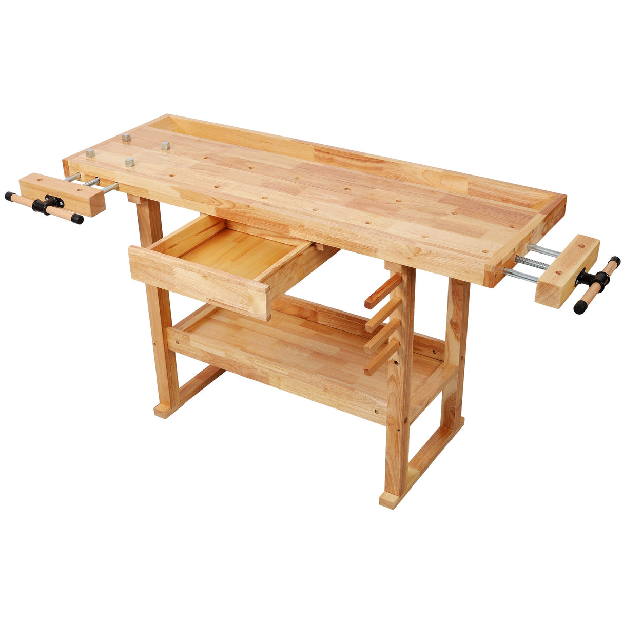 55" Wood Workbench – Heavy Duty with Storage