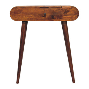 Solid Wood Mini Round Chestnut Fold Vanity
