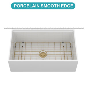 Workstation Single Bowl, Apron Front Kitchen Sink - White