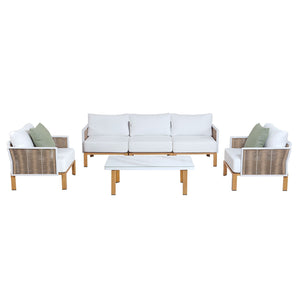 Vine - 4 Piece Outdoor Conversation Set - White