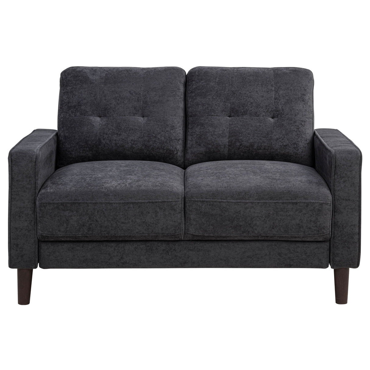 Bowen II Fabric Upholstered Track Arm Loveseat Steel Grey
