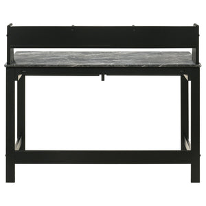 Besler 47-inch SmartTop Writing Desk with Shelf Grey Stone and Black