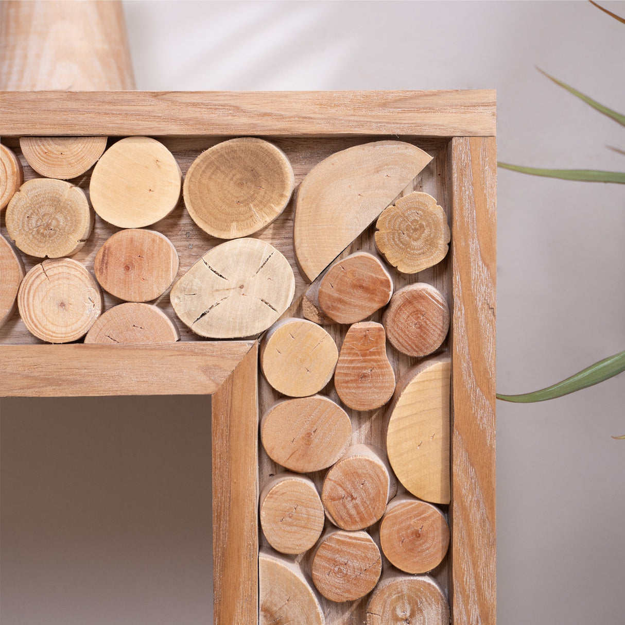 Rustic Wood Console Table with Natural Log Accents – 62 Entryway Table, Narrow Sofa Table, Hallway Accent Table – Modern Farmhouse Style