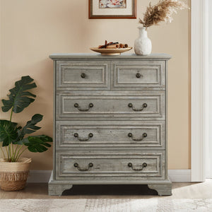 Farmhouse Vintage Design 5 Drawers Dresser