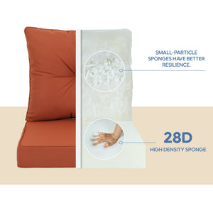 Outdoor Deep Seat Cushions for Patio Furniture, Set of 2