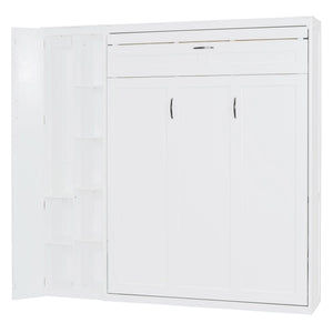 Murphy Wall Bed With Shelves, Wardrobe And LED Lights