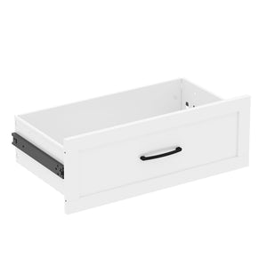 9 Drawer Dresser for Bedroom, Metal Profile Chest of Drawers, White Bedroom Dresser with Storage Drawers for Closet, Hallway, Entryway, Steel Furniture with Quiet-Glide Rails, Easy-Clean & Scratch