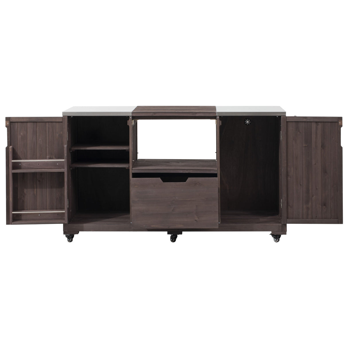 K&K 66.5' Outdoor Kitchen Island for Big Green Egg Grills