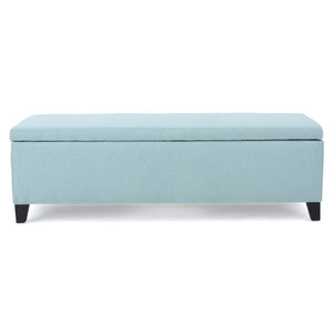 Contemporary Storage Ottoman Bench With Upholstery