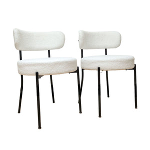 Mid-Century Modern Dining Chair With Curved Backrest