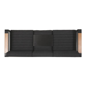 Giovanna - 3 Seater Sofa With Aluminum Frame And Water Repellence Cushions - Black