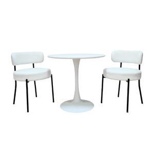 Mid-Century Modern Dining Chair With Curved Backrest