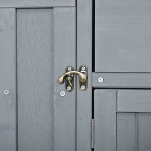 Outdoor Kitchen Island Fir Wood Prep Station with Stainless Steel Top