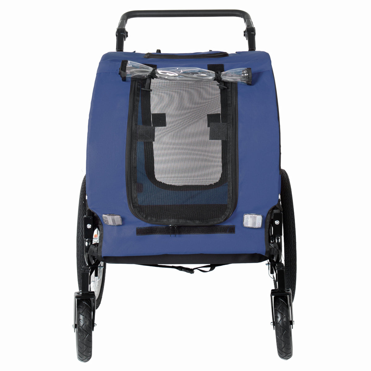 2-in-1 Bike Trailer & Pet Stroller with Steel Frame - Dark Blue, Red, or Gray