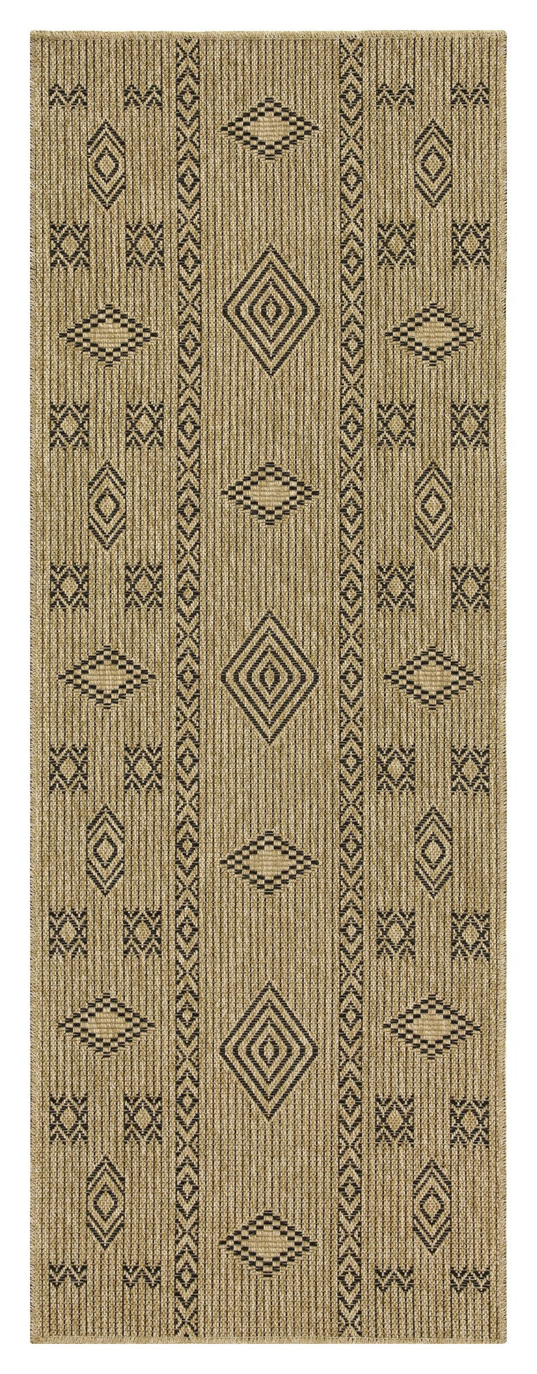 Earth GC_NTL1001 Jute/Black Indoor/Outdoor Area Rug