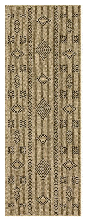 Earth GC_NTL1001 Jute/Black Indoor/Outdoor Area Rug