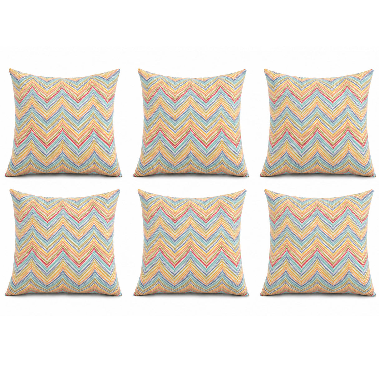 6 Pack Outdoor Pillow Covers - 18x18 Inch