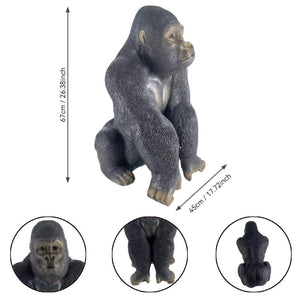 Realistic Silverback Gorilla Figurine