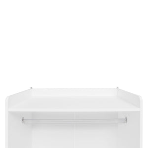 Wardrobe With 3 Drawers High Wardrobe Armoire With Rattan For Living Room Organizer - White